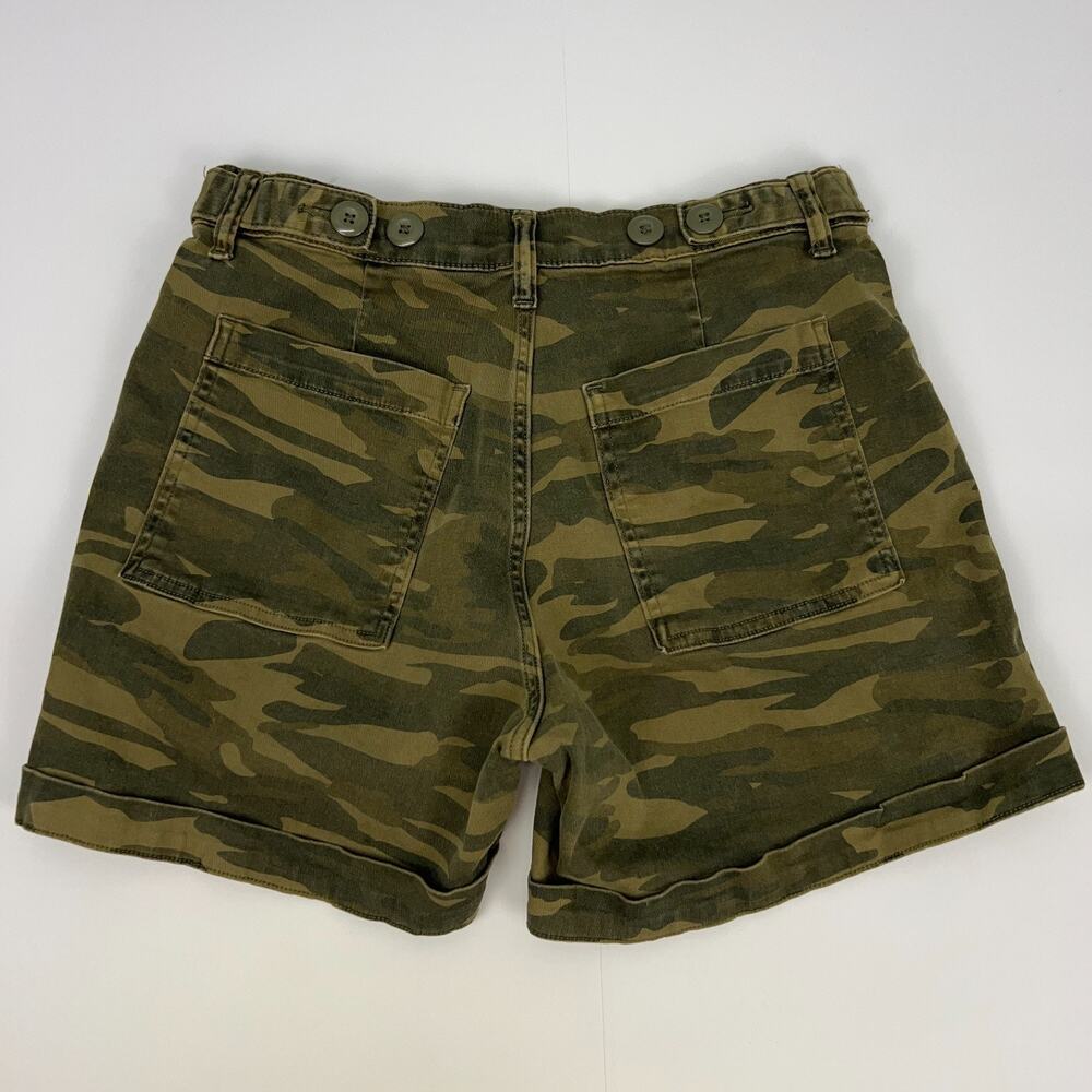 Lucky Brand Camo Shorts 28 Green Camouflage Cotton Elastane Stretch Mid Rise - Picture 2 of 6